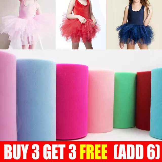 TUTU TULLE ROLL 6" wide x 25 yards Soft Netting Craft Fabric 100% Nylon Wedding