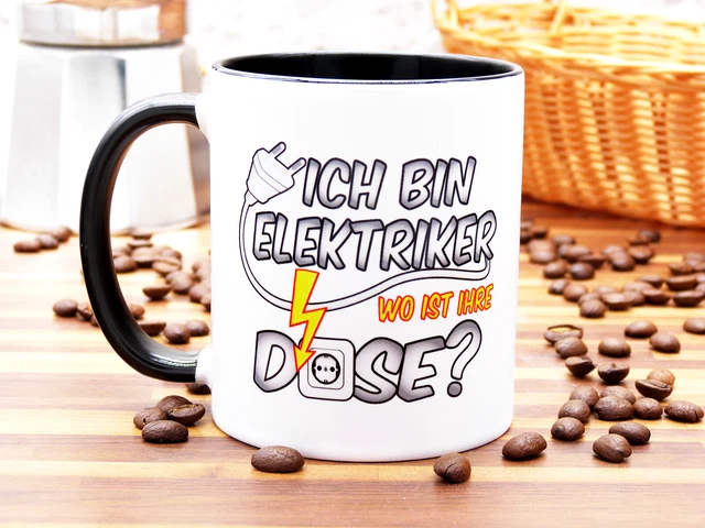 ELEKTRIKER TASSE ELEKTRONIKER Geschenk Geburtstag Meister Prüfung