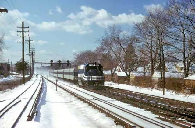 Long Island 254 @ Belrose_feb 7, 1976 _ORIGINAL TRAIN SLIDE