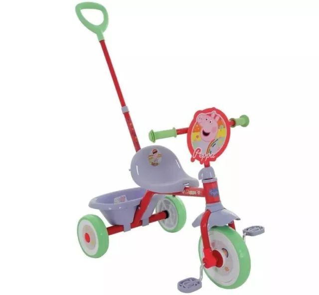 NEW Official Peppa Pig My First Trike Bike New Design Ride on Kids 3 wheel Pink