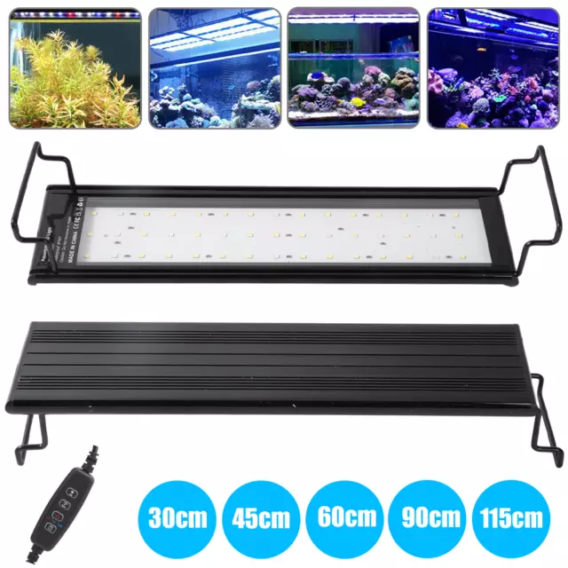 7-45W LED Aquarium mit timer Aufsetzleuchte Vollspektrum Licht RGB 30-130cm