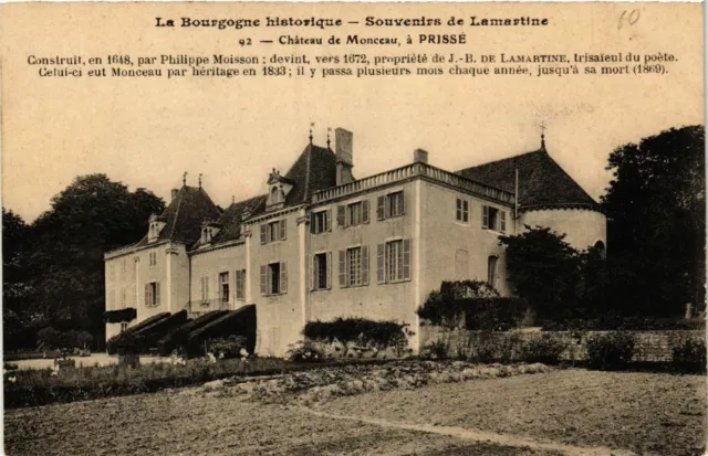 CPA AK La Bourgogne hist. Souvenir de LAMARTINE Chateau de MONTCEAU (437523)