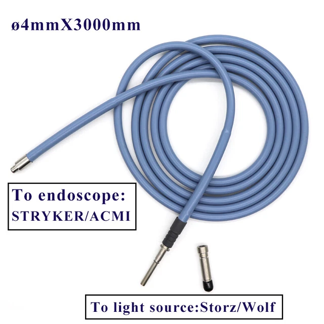4mmX3000mm Medical Fiber Optic Cable Light Source Endoscope Storz/Wolf STRYKER