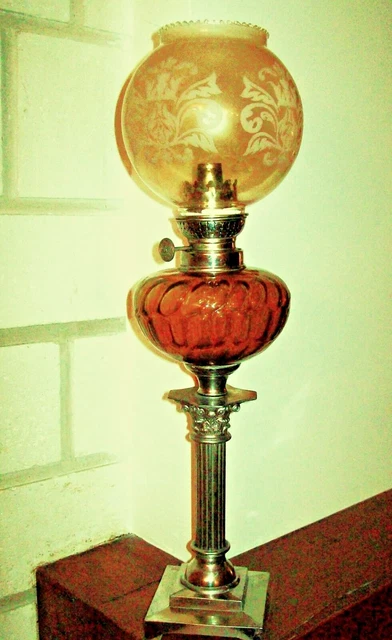 Lampe à Huile Grecque Corinthienne - Années 60 - Faite Main Et Peinte - Grèce