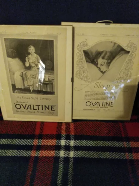 OVALTINE 1930S A4 Full size Magazine Advert Retro Vintage X 2