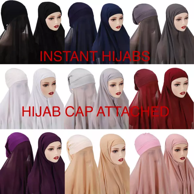 Premium Quality Chiffon Hijab Scarf One Piece Shawl Head Wrap