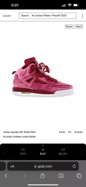 Size 6 (GS) - Jordan Spizike Mid Noble Red