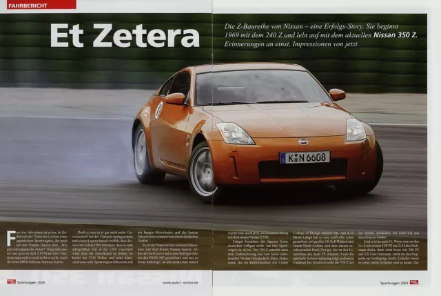 Nissan 350Z special print test from car motor sport 2003 15/03 reprint road test 3