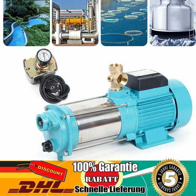 Pompa Centrifuga Per Acqua Domestica 1300W - Acciaio Inox, 4000 L/h, 9.8 Bar, Con Interruttore Automatico - Foto 10