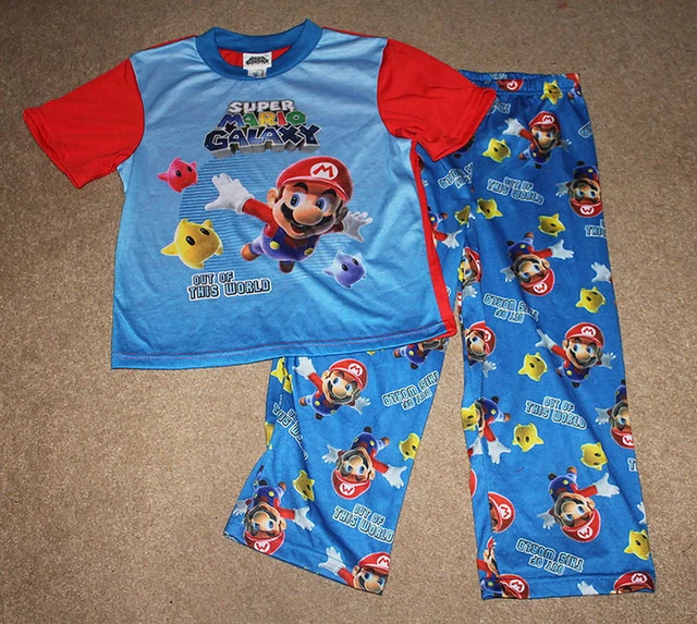 PYJAMA MARIO KART NINTENDO WII DS 5-6 ans PANTALON TEE-SHIRT EUR