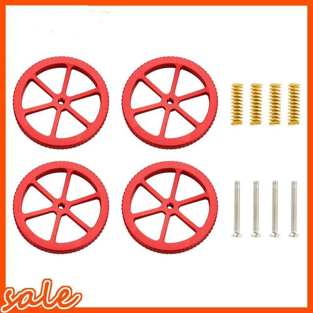 Upgraded Aluminum Hand Twist Leveling Nut with Hot Bed Die Springs Screws