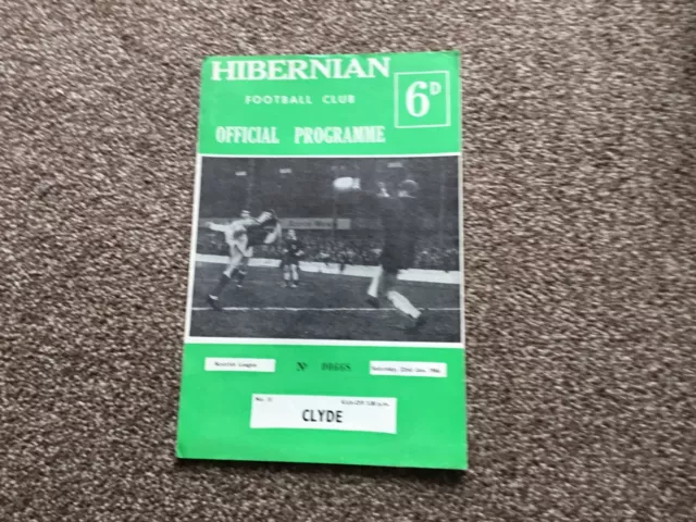 Hibernian V Clyde 22-January-1966