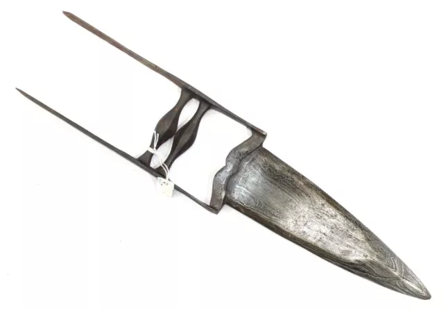 Antique Old Katar Tiger Knife Khanjar Dagger New Damascus Steel Blade India F870