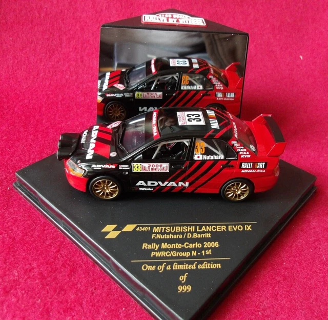 MITSUBISHI LANCER EVO IX RALLYE DE FINLANDE 2008 J. HANNINEN VITESSE 43409 1:43