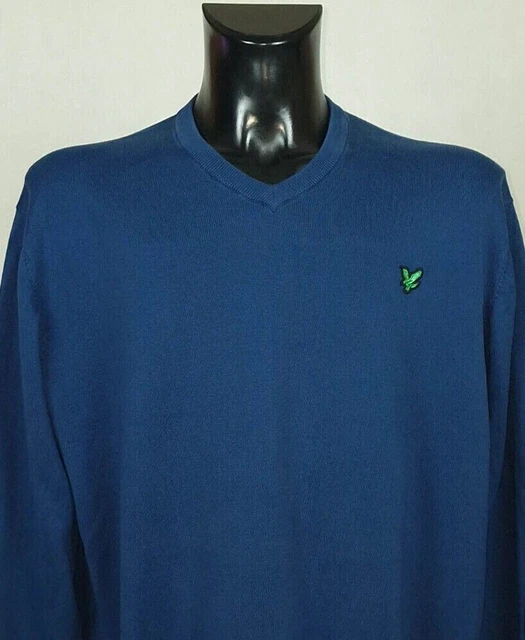 - Maglione da uomo Lyle & Scott in cotone TAGLIA XL-XXL ( LABEL XL) VGC .a