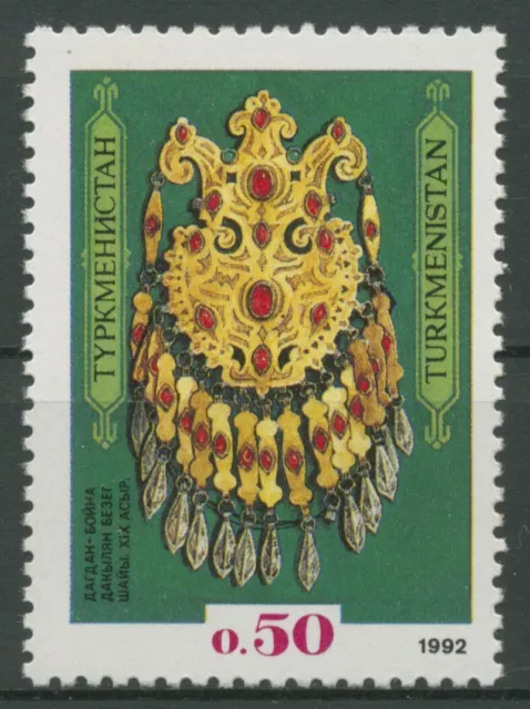 Turkmenistan 1992 Kunstschätze Brustschild 1 postfrisch