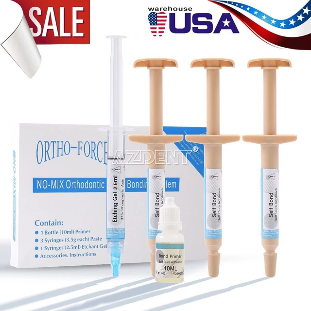 Dental Orthodontic Tooth Resin Direct Bonding Syringes System Dentex A2 acid etc