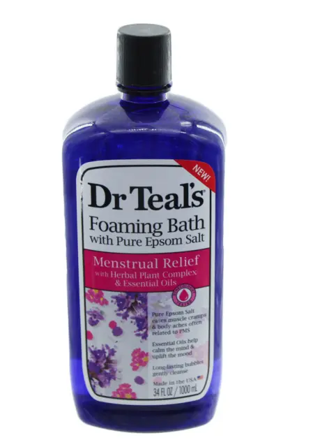 Dr Teals Menstrual Relief Foaming Bath with Pure Epsom Salt -34 oz