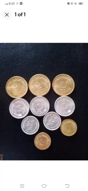 Pakistan Coins Lot Rs 1 2 5 10 Rupees