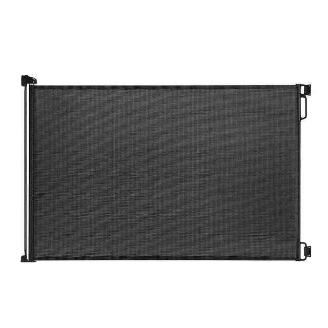 Puerta retráctil extra ancha para bebé, 33" de alto, se extiende hasta 71"" de ancho, negra/chil