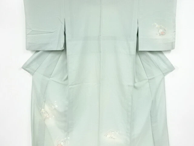 44733# Japanese Kimono / Antique Kimono For Summer / Floral Plants