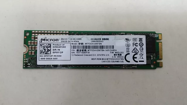 Micron 1100 MTFDDAV256TBN 256 GB M.2 2280 80mm Solid State Drive