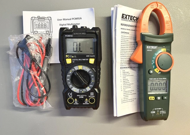 Weidmüller Stromzange, Hand-Multimeter Digital CAT III 1000V Anzeige Counts 4000