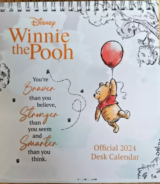 WINNIE THE POOH 2025 Desk Calendar, Month To View, Official Heritage