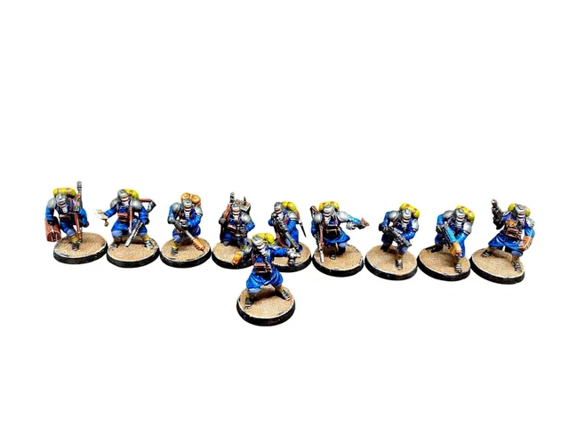 10X BUILT PAINTED Veteran Guardsmen Death Korps Of Krieg Kill Team ...