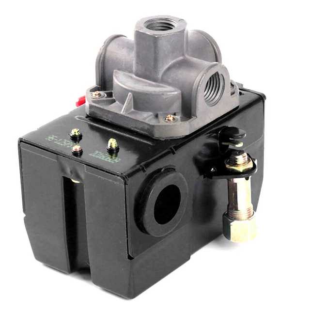 Controllo universale interruttore pressione compressore d'aria 4 porte 95-125 PSI con scarico