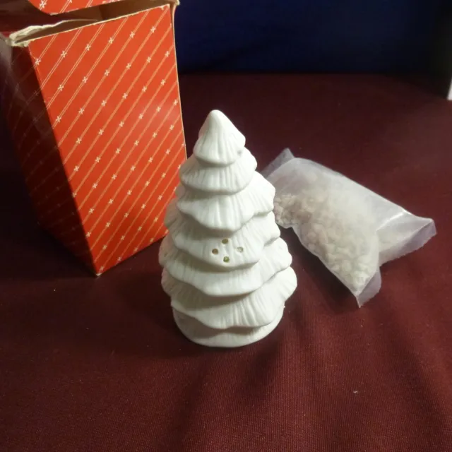 CERAMIC Christmas TREE / POMANDER w stone potpourri & fragrance packet - NEW