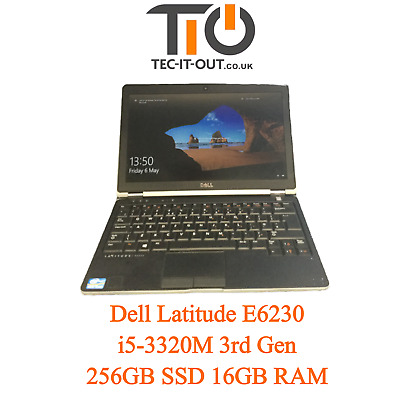Dell Latitude E6230 Laptop, Intel i5-3340M 256GB SSD 16GB RAM, Windows 10 Pro