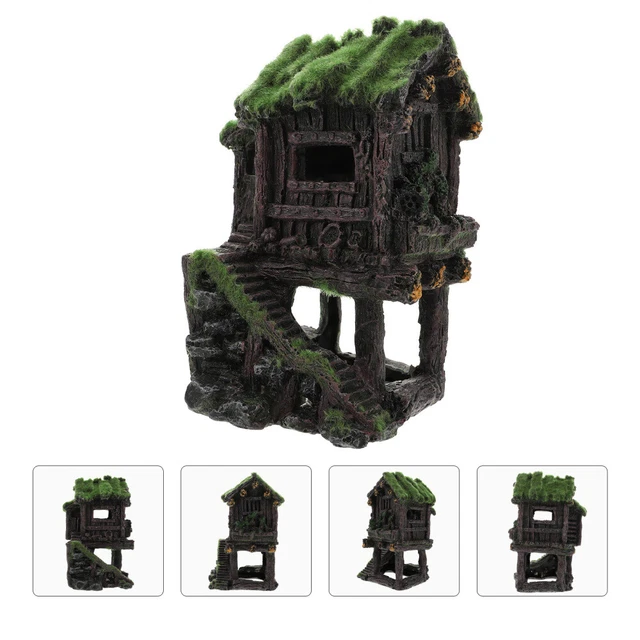 Décoration Aquarium SUPVOX - Maison Champignon Résine, Cachette Crevettes Et Poissons - Accessoire Aquatique Durable