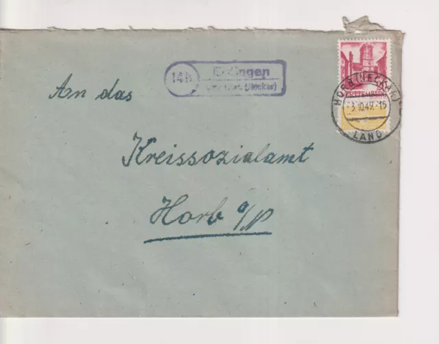 Franz.Zone/Württemberg, Mi. 34, Landp. Eutingen ü Horb/N., 3.10.49