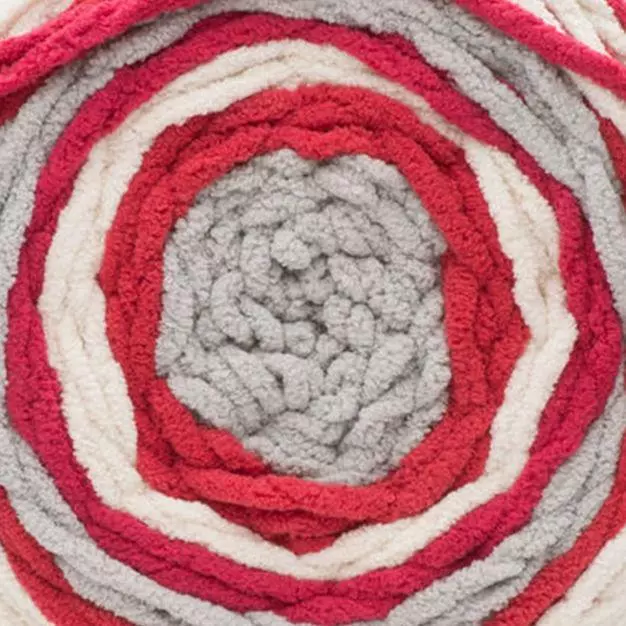 Bernat Decke Streifen Stricken Garn Wolle 300g - 76027 Rot Alert
