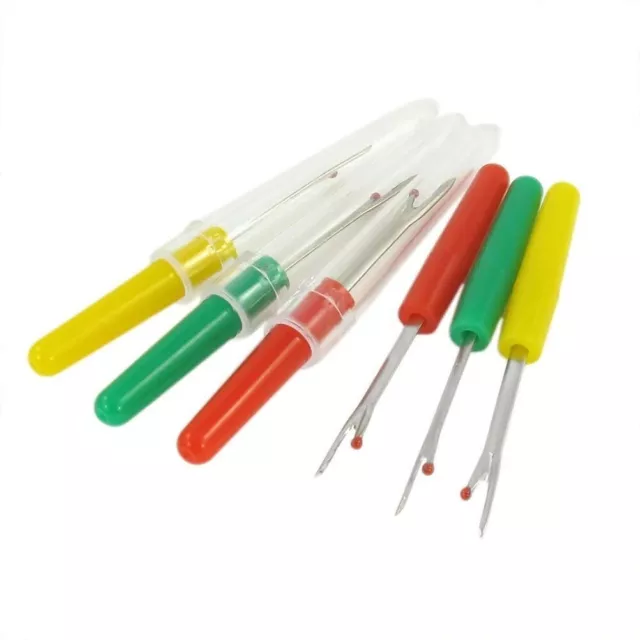 6 x Seam Ripper Stitch Unpicker-QUICK UNPICK -Multi Cols 8cm long very sharp