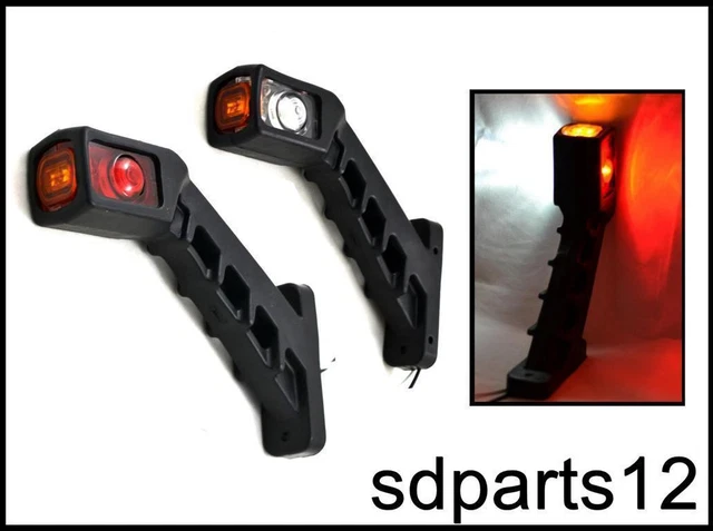 Pareja De Luces LED Laterales Para Vehículo, 12V/24V, Colores Naranja, Rojo O Blanco, Con Patas De Goma, Marca Autonet