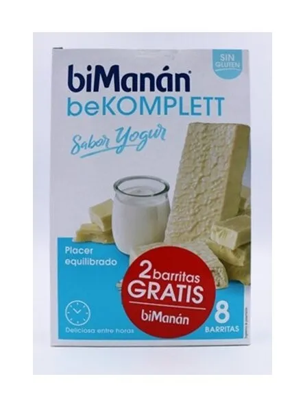 Bimanán - Bekomplett Barritas Sabor Yogur 8 Barritas (38 Gramos)
