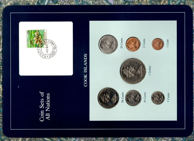 Coin Sets of All Nations Cook Islands 1983 UNC $1, 50,20,10,5,2,1 cents