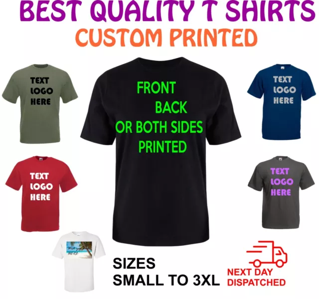 Custom printed T shirt Personalised,Printed,Birthday,Stag,Gift,Work,Logo,Text