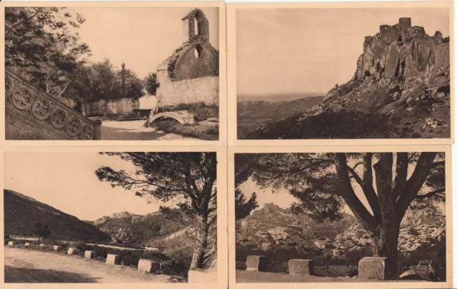 Lot de 4 cartes postales anciennes postcards LES BAUX DE PROVENCE éd YVON 7