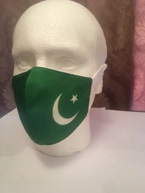 2 X Pakistan Flag Cricket Pakistan Vs South Africa Face Mask/Cover. Babar Azam