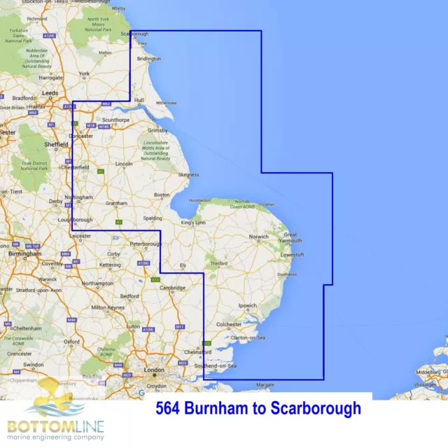 NAVIONICS+ SMALL 564 Burnham to Scarborough CARD - East UK CHART - Micro SD