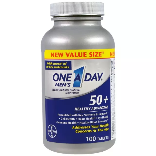 One-A-Day Men's 50+ Healthy Advantage Multivitamin Supplement 100 Tablets