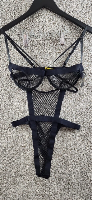 JUST SEXY LINGERIE Babydoll Negligee Womens Black Sheer Back Slit $18.50 -  PicClick