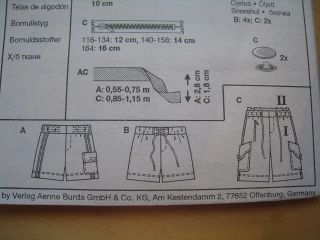 Burda Schnittmuster 2791 - Größen 116-164