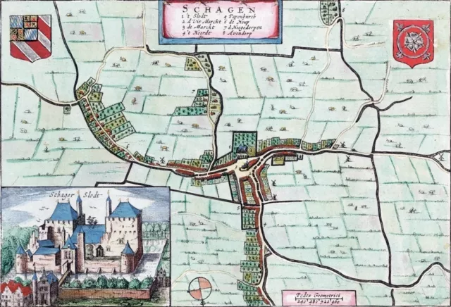 Reproduction plan ancien de Schagen 1649