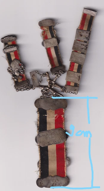 Studenten Zipfel - Gruppe - teils Silber gestempelt von 1938