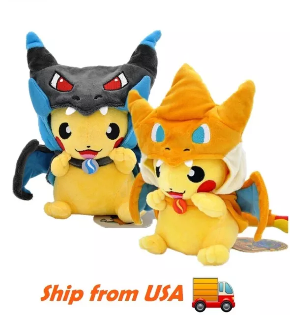 POKEMON PIKACHU CHARIZARD X & Y Cosplay 9” Plush Toy 19.99 PicClick