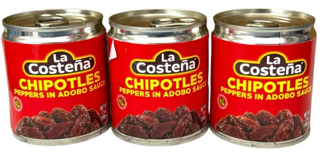 La Costeña Chipotle Peppers in Adobo Sauce 7 oz (3 pack)